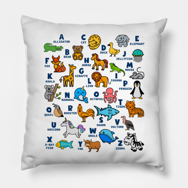 Alphabet Animal ABCs Learning Pillow by MadeByBono