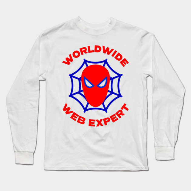 Worldwide Web Expert Funny Long Sleeve T-Shirt by MadeByBono