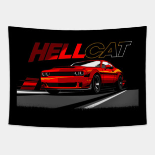 Dodge Challenger Red Tapestry