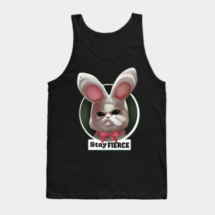 Stay fierce plush rabbit Tank Top
