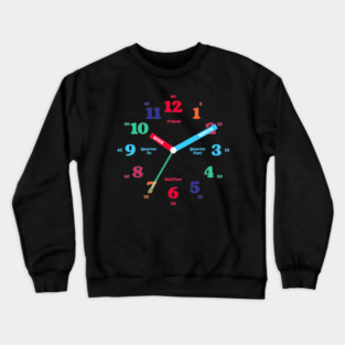 Time Teaching Clock Crewneck Sweatshirt