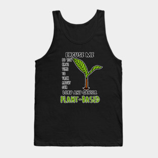 Funny Plant-Based Vegan Vegetarian Healthy Veganism Meatless Dairy Free Diet Herbivore Tank Top