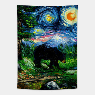 Smoky Mountain Night Tapestry