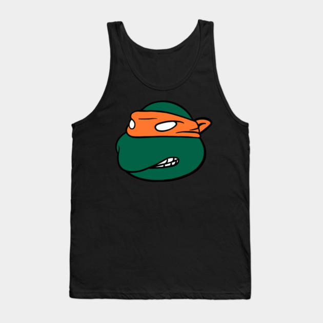 1988 TMNT Michelangelo Action Figure Head Tank Top by The Adult Nerd