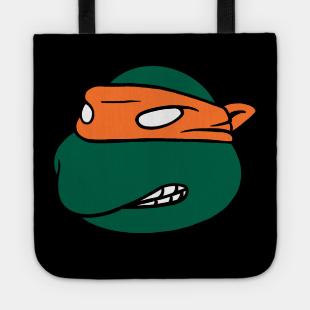 1988 TMNT Michelangelo Action Figure Head Tote by The Adult Nerd