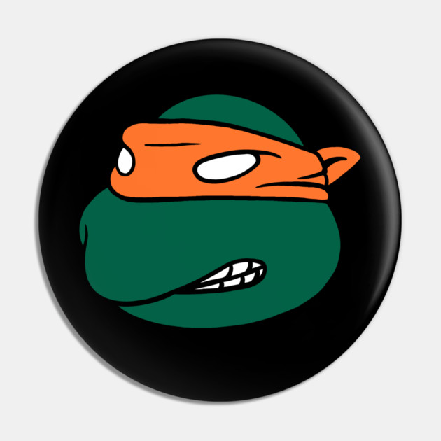 1988 TMNT Michelangelo Action Figure Head Pin by The Adult Nerd