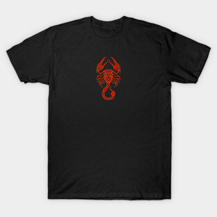 Red Scorpio Zodiac Sign T-Shirt