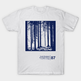 Norwegian Wood - Haruki Murakami / Minimalist Graphic Artwork T-Shirt
