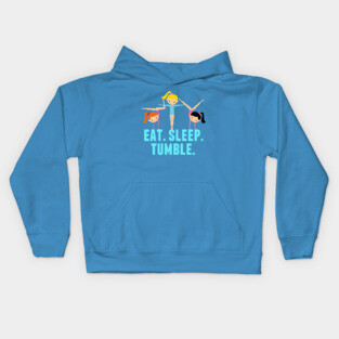 Gymnastics Girl Eat Sleep Tumble Kids Hoodie