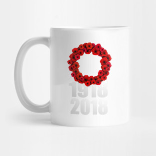 World War 1 Centennial Poppy Wreath Mug