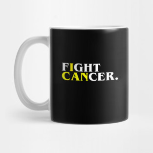 Fight Cancer (I Can), Yellow T-Shirt Mug