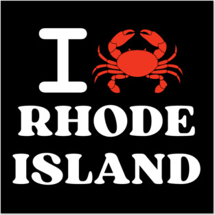 I Love Rhose Island Crab Shellfish National Seafood Month Posters and Art