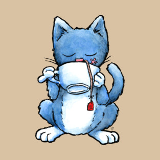 Cat Drinking Mouse Tea T-Shirt