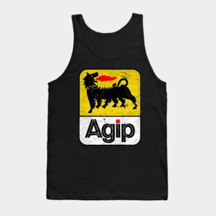 AGIP Azienda Generale Italiana Petroli / Faded Vintage Style Tank Top