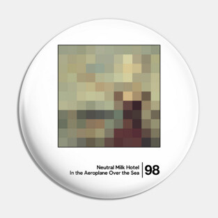 In the Aeroplane Over the Sea / Minimal Style Graphic Artwork Pin