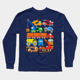 Truck Lorry Heavy Hauler Construction Trucks Kids Boys Girls Long Sleeve T-Shirt