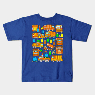 Trash Trucks Garbage Truck Rubbish Collection Vehicles Kids T-Shirt