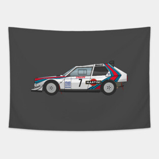 Lancia Delta S2 Rally Martini Racing Tapestry
