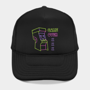 Game Over Game Console Video Games Funny Cool Gamer Hat