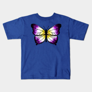 Non-binary butterfly Kids T-Shirt