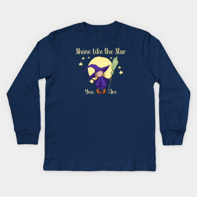 Moonchild Shine Like the Star You Are Cheeky Witch® Kids Long Sleeve T-Shirt by Cheeky Witch