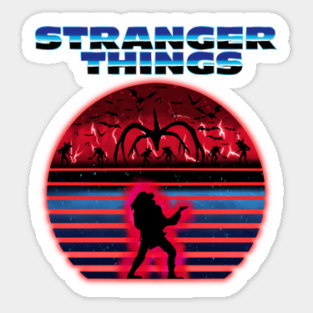 Eddie Munson Rocking In The Upside Down Vecna Stranger Things Sticker