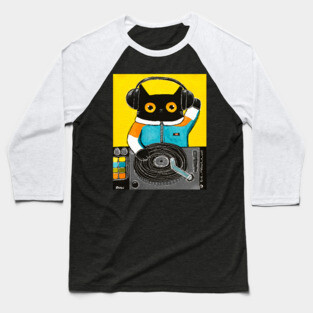 DJ Cat Baseball T-Shirt