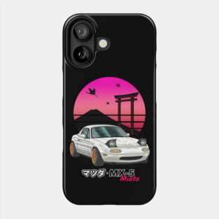 White MX5 Miata JDM Legend Phone Case