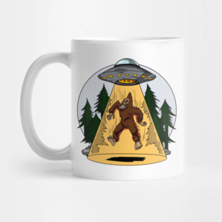 Bigfoot Alien Abduction Mug
