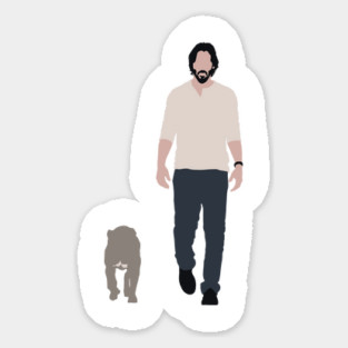 John Wick and dog Sticker