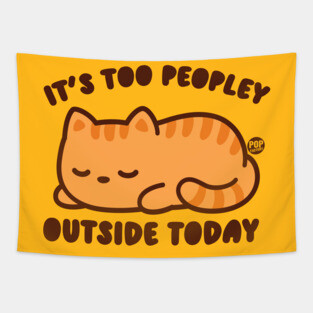 TOO PEOPLEY CAT Tapestry