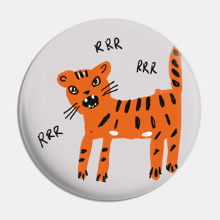 Funny angry bengal Pin