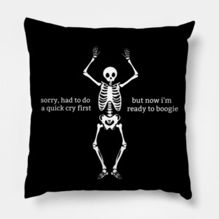 Sassy Skeleton: "Ready To Boogie" Pillow