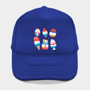 Red, White and Blue Desserts Hat