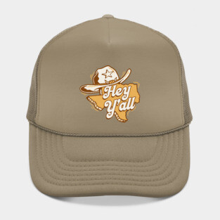 Retro Hey Y'all Texas // Vintage Texas Cartoon Hat
