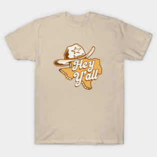 Retro Hey Y'all Texas // Vintage Texas Cartoon T-Shirt