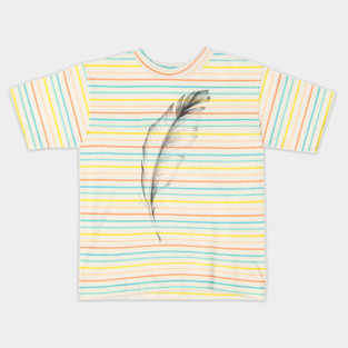 Feather sketch Kids T-Shirt