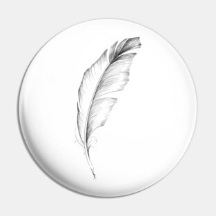 Feather sketch Pin