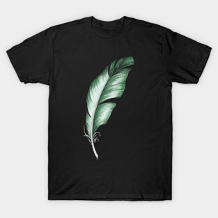 Green feather T-Shirt