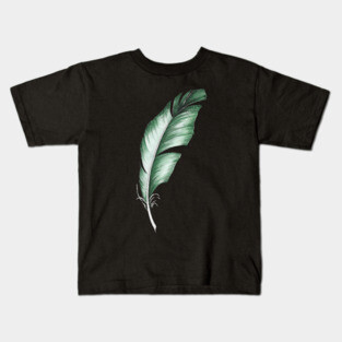 Green feather Kids T-Shirt