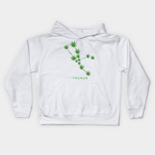 TAURUS WEED ZODIAC Kids Hoodie