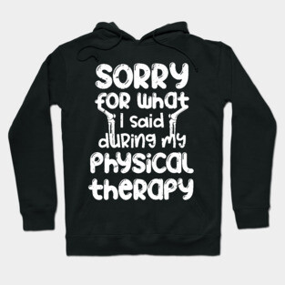 Sorry for what I said during my physical therapy, knee surgery gift, knee recovery Hoodie