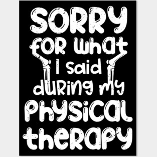 Sorry for what I said during my physical therapy, knee surgery gift, knee recovery Posters and Art