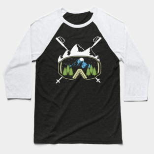 skiing Baseball T-Shirt