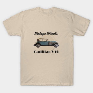 Vintage Wheels - Cadillac V16 T-Shirt