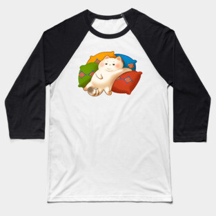 Fat Cat Pillows Baseball T-Shirt