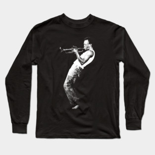 Miles Davis || Vintage Halftone Style || Fan Art Design| Long Sleeve T-Shirt