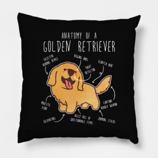 Golden Retriever Anatomy Pillow