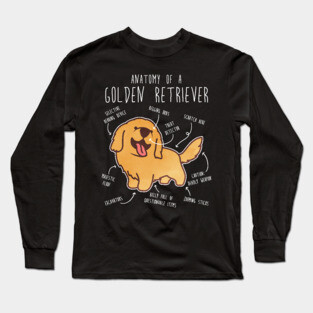 Golden Retriever Anatomy Long Sleeve T-Shirt