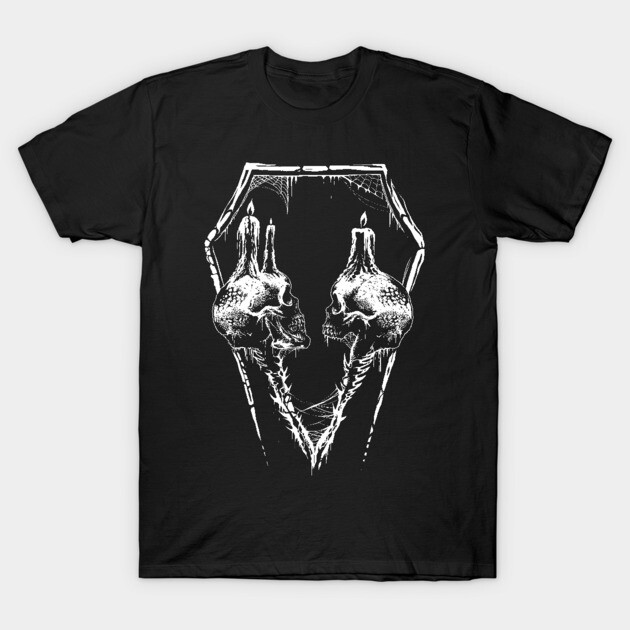 Two skulls T-Shirt by wildsidecomix